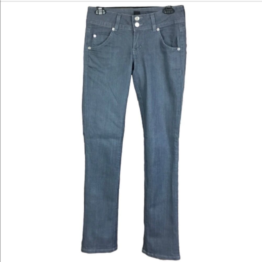 Nissi Grey Jean Straight Leg Pants Size 5 Juniors